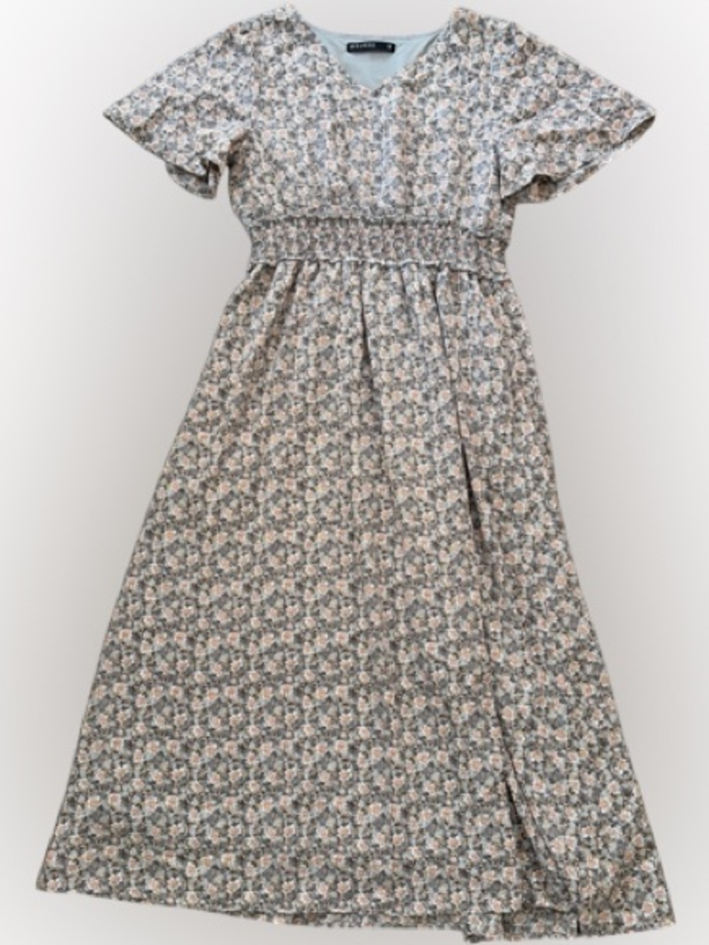Mikarose Silver Sconce Floral Midi dress